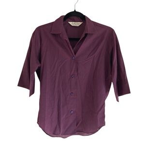 Vintage Lady Manhattan Purple Button Down